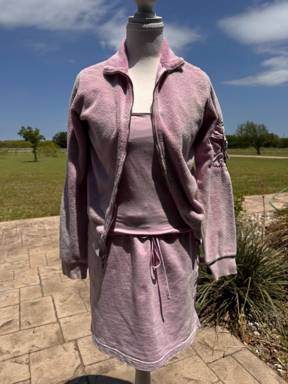 Boston Proper Light pink 3 pc, jacket, skirt and tank